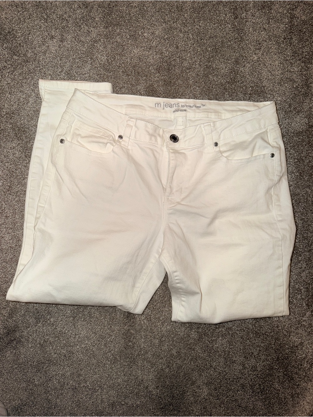 Maurices Large White Skinny Jeans